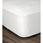 Drap bousse blanc 100  coton 180 x 200 x 25 cm