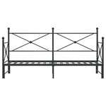 vidaXL Lit de jour avec gigogne sans matelas 80x200 cm acier
