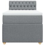 vidaXL Sommier à lattes de lit avec matelas Gris clair 100x200cm Tissu