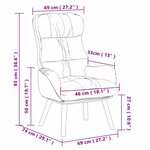 vidaXL fauteuil Gris 69 x 74 x 93 cm Cuir artificiel