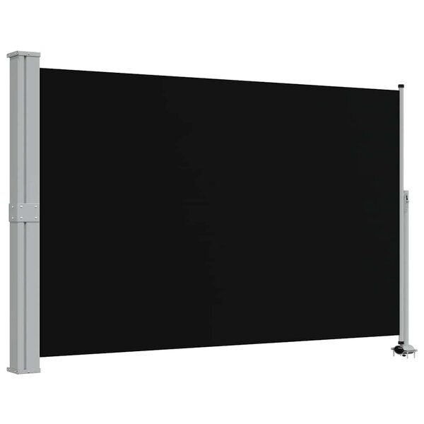 vidaXL Auvent latéral rétractable de patio 160 x 300 cm Noir
