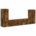 vidaXL Ensemble meuble TV 4 Pièces Chêne fumé Bois d'ingénierie