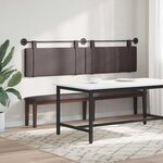 vidaXL Tête de lit suspendue Marron foncé Tissu