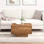vidaXL Table Basse   Bois Ancien  55x55x31 cm  Bois Ingénierie