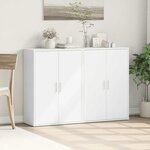 vidaXL Buffets 2 Pièces blanc 60x31x84 cm bois d'ingénierie