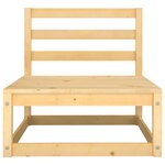 vidaXL Salon de jardin 3 Pièces avec coussins Bois de pin massif