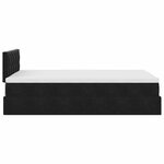 vidaXL Cadre de lit ottoman avec matelas noir 120x200 cm velours
