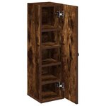 vidaXL Meuble de salle de bain avec porte-rouleau chêne fumé