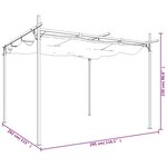 vidaXL Pergola avec toit rétractable taupe 295x292x230 cm