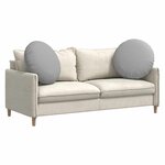 vidaXL Coussins de siège 2 Pièces Gris nuage Ø80 x 29 cm tissu