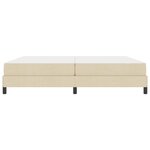 vidaXL Lit à ressorts avec matelas Crème 200 x 200 cm tissu