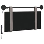vidaXL Tête de lit suspendue Avec lumière LED Taupe Tissu