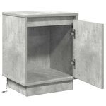 vidaXL Cabinet de chevet Gris béton 39 x 34 5 x 50 cm