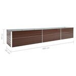 vidaXL Lit surélevé de jardin Acier galvanisé 480x80x77 cm Marron