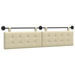 vidaXL Tête de lit suspendue Crème Simili cuir