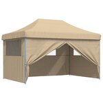 vidaXL Tente de fête Beige 292 x 440 x 315 cm Tissu Oxford