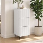 vidaXL Armoire à tiroirs Blanc 33 x 34 5 x 92 cm Bois d'ingénierie