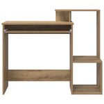 vidaXL Bureau en chêne d'artisan Chêne d'artisan Panneau de particules