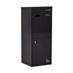 Boîte à colis Large Noir 2 portes Acier galvanisé SMART PARCEL BOX™