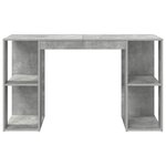 vidaXL Bureau avec Rangement Gris béton 130 x 50 5 x 75 cm