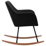 vidaXL Chaise à bascule Noir Tissu