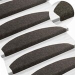 vidaXL Tapis d'escalier auto-adhésifs 15 Pièces Anthracite