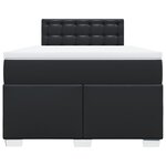 vidaXL Sommier à lattes de lit matelas Noir 120x200 cm Similicuir