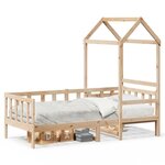 vidaXL Lit de jour avec toit sans matelas 80x200 cm bois massif