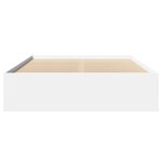 vidaXL Cadre de lit sans matelas blanc 140x200 cm bois d'ingénierie