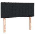 vidaXL Sommier à lattes de lit avec matelas noir 120x210 cm velours