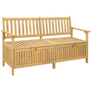 vidaXL Banc de rangement 2 -Seater 148 x 63 x 84 cm Acacia massif