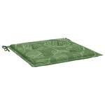 vidaXL Coussins de chaise 4 pc Tissu Oxford Vert et blanc