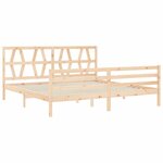 vidaXL Cadre de lit sans matelas 200x200 cm bois massif