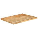 vidaXL Dessus de table 70x60x2 5 cm bord vivant bois massif manguier