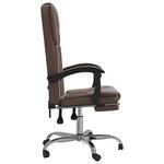 vidaXL Fauteuil inclinable de bureau Marron Similicuir