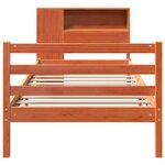vidaXL Lit bibliothèque sans matelas cire marron 75x190 cm bois massif