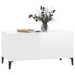 vidaXL Table basse Blanc brillant 90x44 5x45 cm Bois d'ingénierie