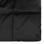 vidaXL Duvet d'hiver Noir 220 x 140 cm Satin et Microfibre
