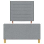 vidaXL Cadre de lit avec tête de lit Gris clair 90 x 200 cm tissu