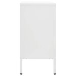 vidaXL Buffet Blanc 75x35x70 cm Acier et verre trempé