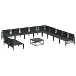 vidaXL Ensemble de canapé de jardin 12 Pièces Anthracite Acier