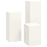 vidaXL Support de Plante 3 Pièces Blanc Acier