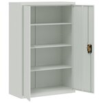 vidaXL Armoire de bureau 90x40x140 cm Acier Gris