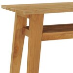 vidaXL Table console 120x35x75 cm Bois de teck massif