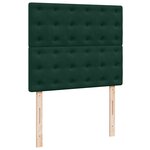 vidaXL Sommier à lattes de lit avec matelas vert foncé 120x190 cm