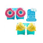 2 x brassards gonflables de natation enfants 3-6 ans  flotteurs piscine & plage - pack duo citron donut