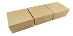 Boîte cadeaux en carton kraft avec couvercle 8 5 cm 3 pièces