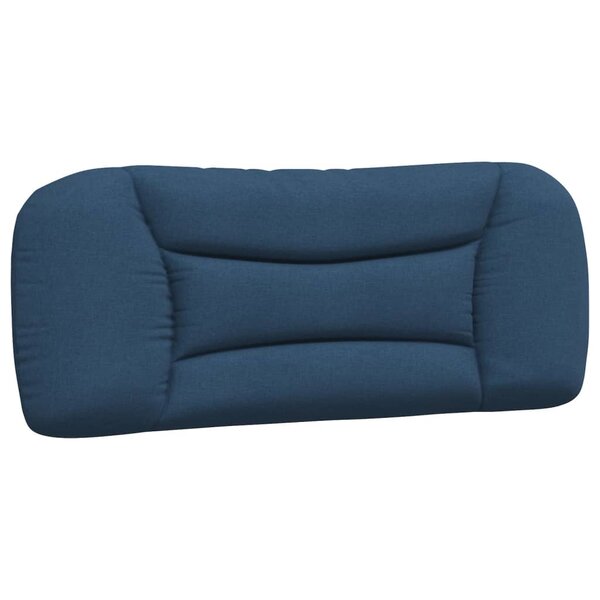 vidaXL Coussin de tête de lit Hvar bleu 100 cm tissu
