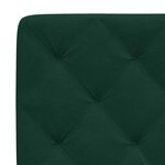 vidaXL Coussin de tête de lit vert foncé 90 cm velours