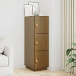 vidaXL Buffet haut Marron miel 34x40x108 5 cm Bois massif de pin